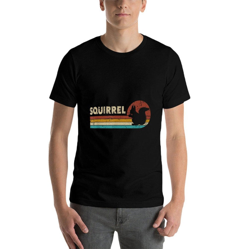 Squirrel Vintage Men Women Kids Boys Girls Funny Retro  Tagless Design T-Shirt