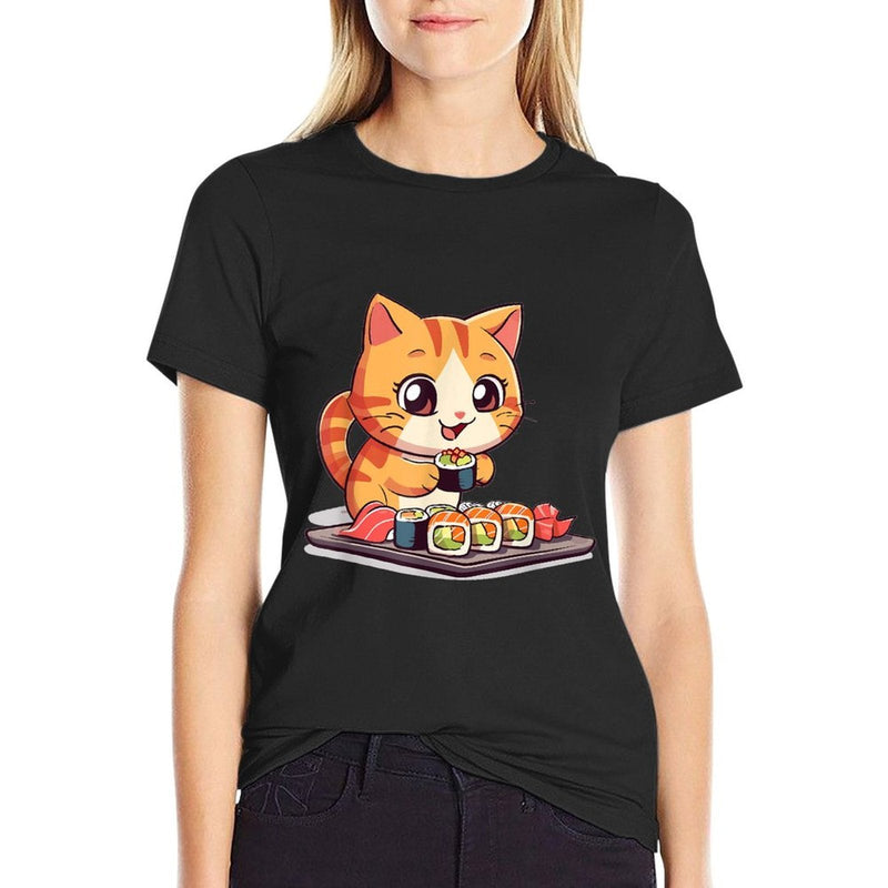 Cats And Sushi Japanese Food Kitten Kawaii Anime  Vintage-inspired T-Shirt