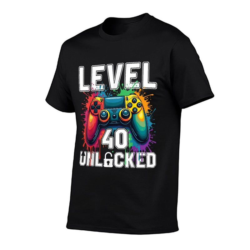 Level 40 Unlocked Funny Video Game Theme 40th Birthday  Odor-resistant T-Shirt