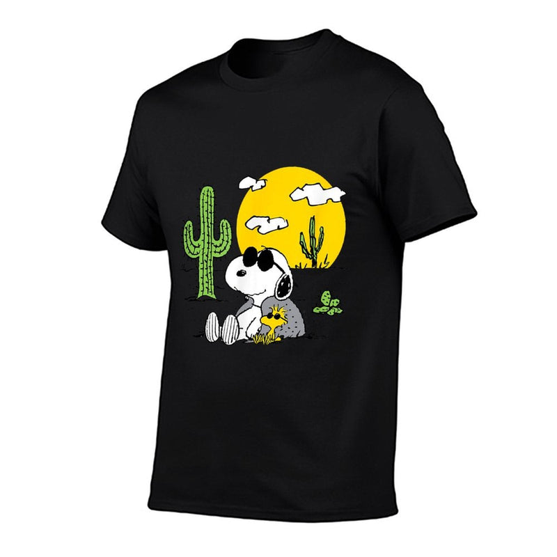 Peanuts - Summer - Snoopy  Woodstock Desert  Oversized Silhouette T-Shirt