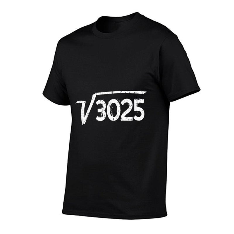 50th Birthday Square Root of 3025 Maths  Graphic-printed T-Shirt
