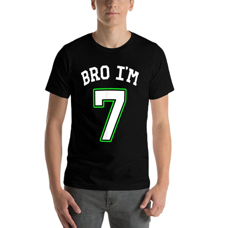 7th Birthday Boys 7yo Girls Bro I'm 7  Moisture-wicking T-Shirt