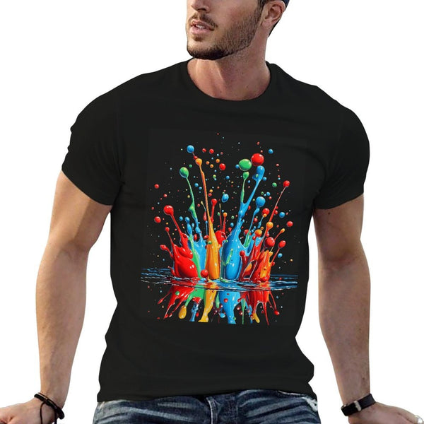 Vibrant Colorful Splash Abstract Art for Art Lovers  Slim-fit Cut T-Shirt