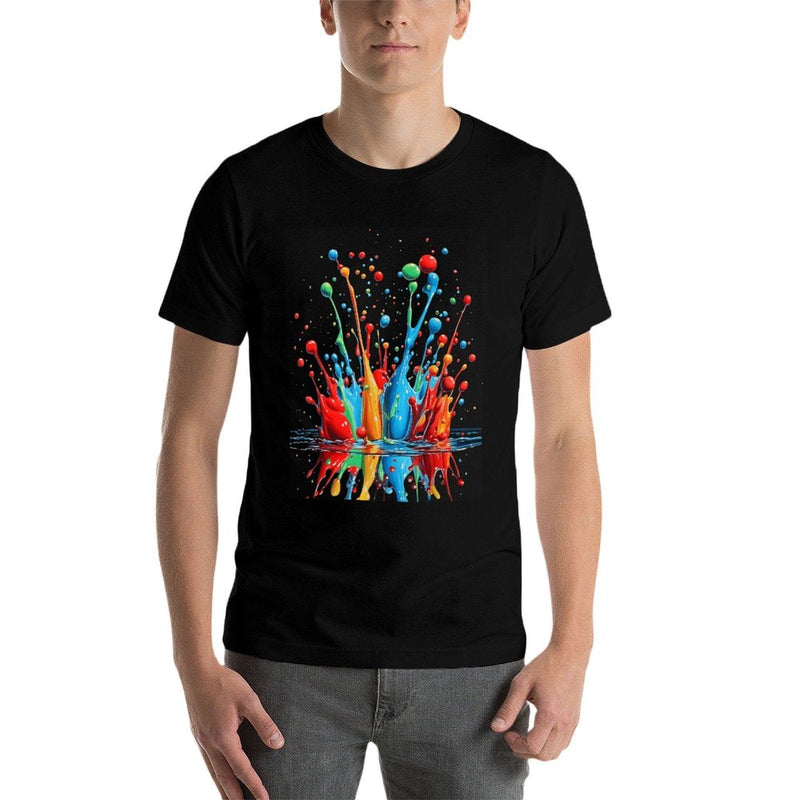 Vibrant Colorful Splash Abstract Art for Art Lovers  Slim-fit Cut T-Shirt