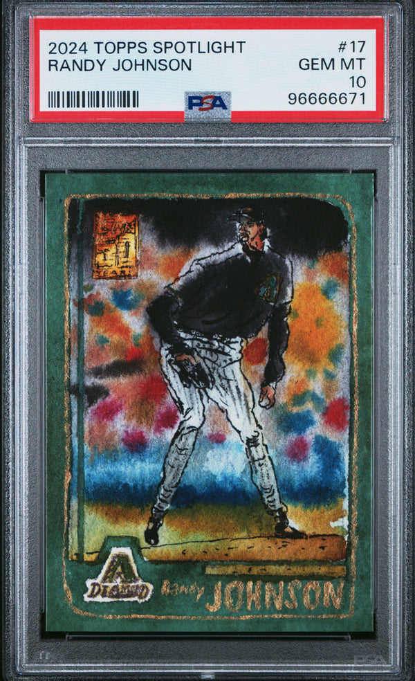 Graded 2024 Topps Spotlight Randy Johnson #17 Baseball Card PSA 10 Gem Mint