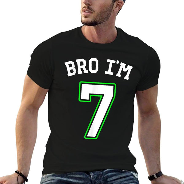 7th Birthday Boys 7yo Girls Bro I'm 7  Moisture-wicking T-Shirt