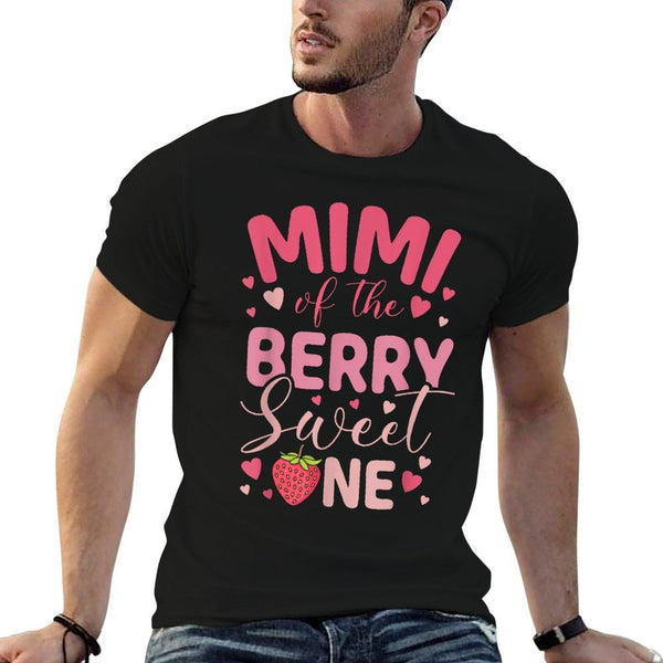 Mimi Of The Berry Sweet One Strawberry First Birthday  Tagless Design T-Shirt