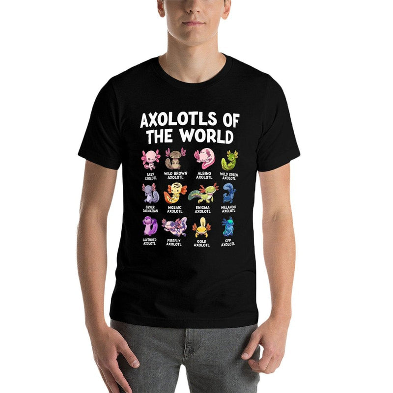 Axolotl Kawaii Axolotls of The World Funny Axolotl Animals Comfortable T-Shirt