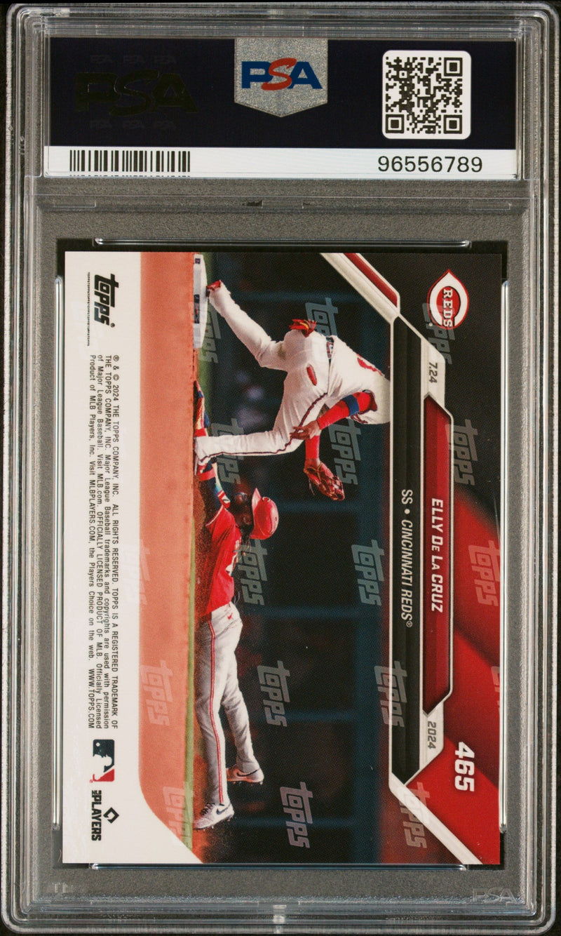 Graded 2024 Topps Now Elly De La Cruz #465 Rookie RC Baseball Card PSA 9 Mint