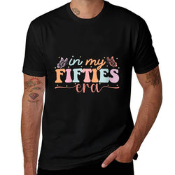 Womens In My Fifties Era 50th Retro Birthday For Women 50 Year Old  Oversized Silhouette T-Shirt