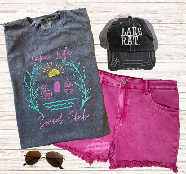 Lake Life Social Club tee shirt (Comfort colors)