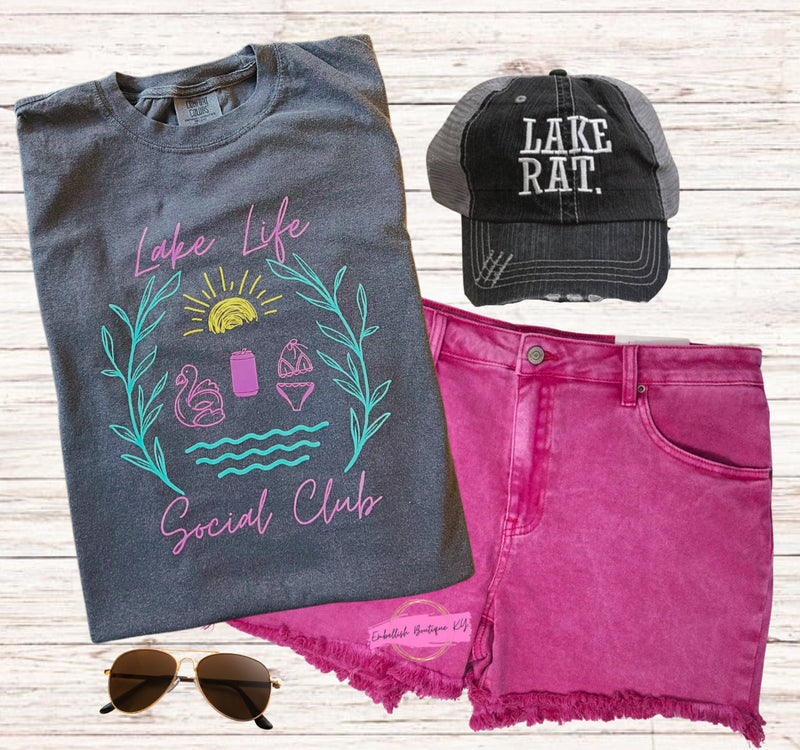 Lake Life Social Club tee shirt (Comfort colors)