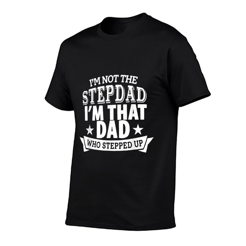 Vintage I'm Not Step Dad I'm Just The Dad That Stepped Up  Heathered Texture T-Shirt