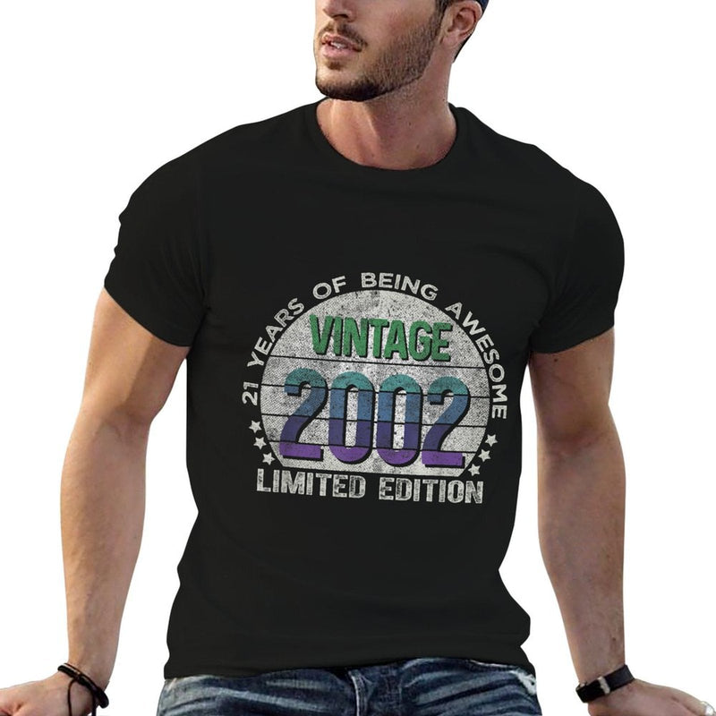Vintage 2002 21 Year Old Gifts Limited Edition 21st Birthday  Durable T-Shirt