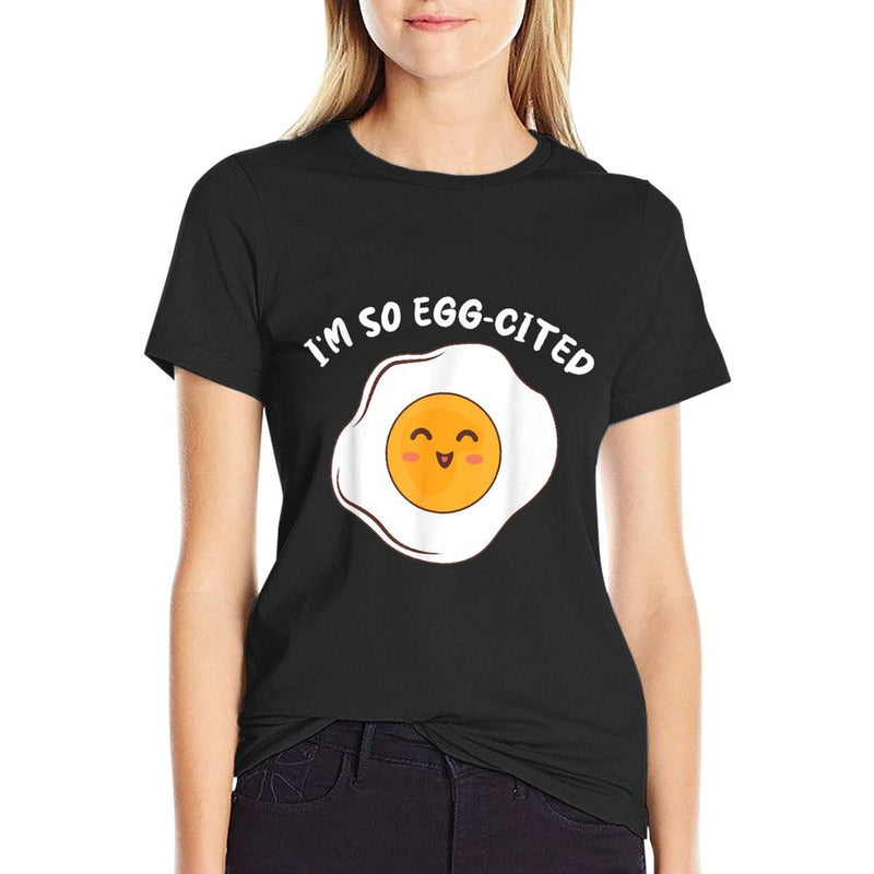 Im So Egg-Cited Breakfast Eggs Cute Fried Egg Kawaii  Lightweight T-Shirt