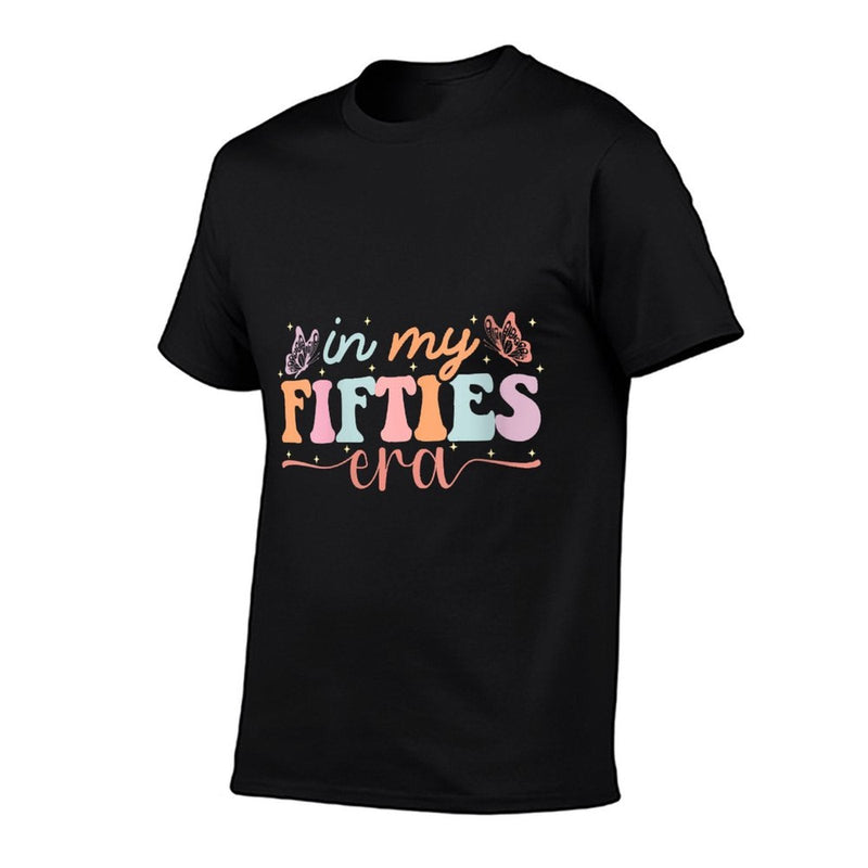 Womens In My Fifties Era 50th Retro Birthday For Women 50 Year Old  Oversized Silhouette T-Shirt