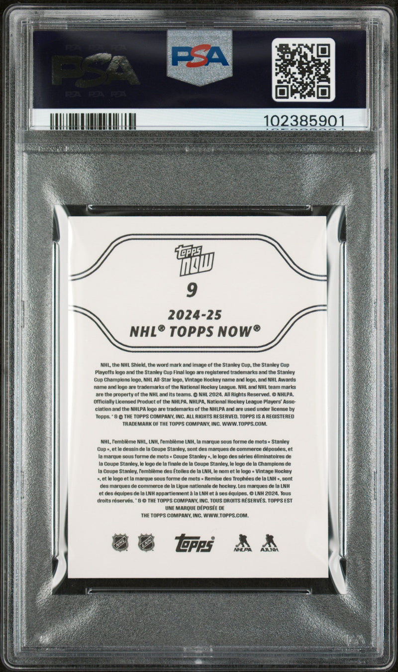 Graded 2024 Topps Now NHL Matvei Michkov #7 Stickers Rookie RC Hockey Card PSA 7 Near Mint