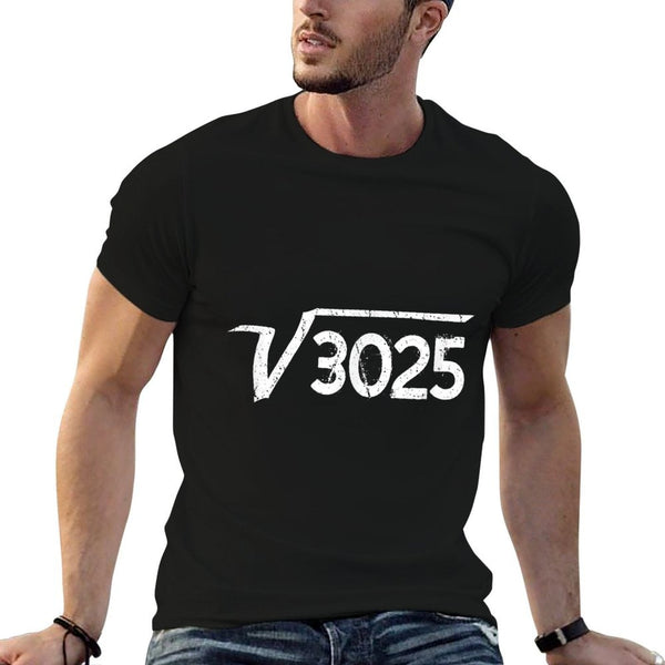 50th Birthday Square Root of 3025 Maths  Graphic-printed T-Shirt