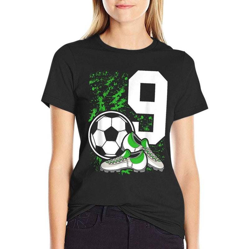 9th Birthday Boys 9 Years Soccer Football Player Birthday  Classic T-Shirt