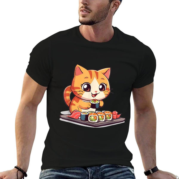 Cats And Sushi Japanese Food Kitten Kawaii Anime  Vintage-inspired T-Shirt