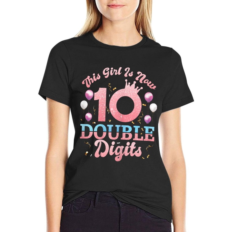 This Girl Is Now 10 Double Digits Tie Dye 10th Birthday  Odor-resistant T-Shirt