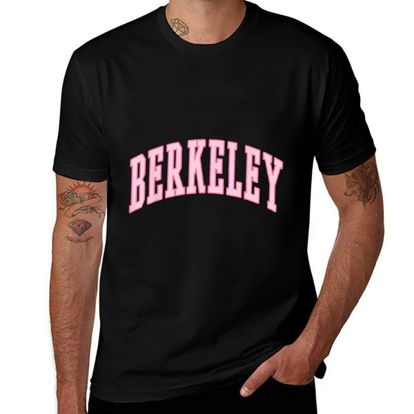 Berkeley Vintage Preppy Varsity Pink Sports  Tagless Design T-Shirt