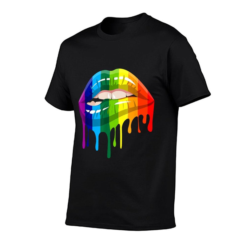 LGBT Rainbow Lip Gay Pride  Graphic-printed T-Shirt
