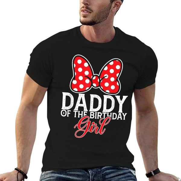 Daddy Of The Birthday Girl Cute Pink Bow Family Matching  Stretchy T-Shirt