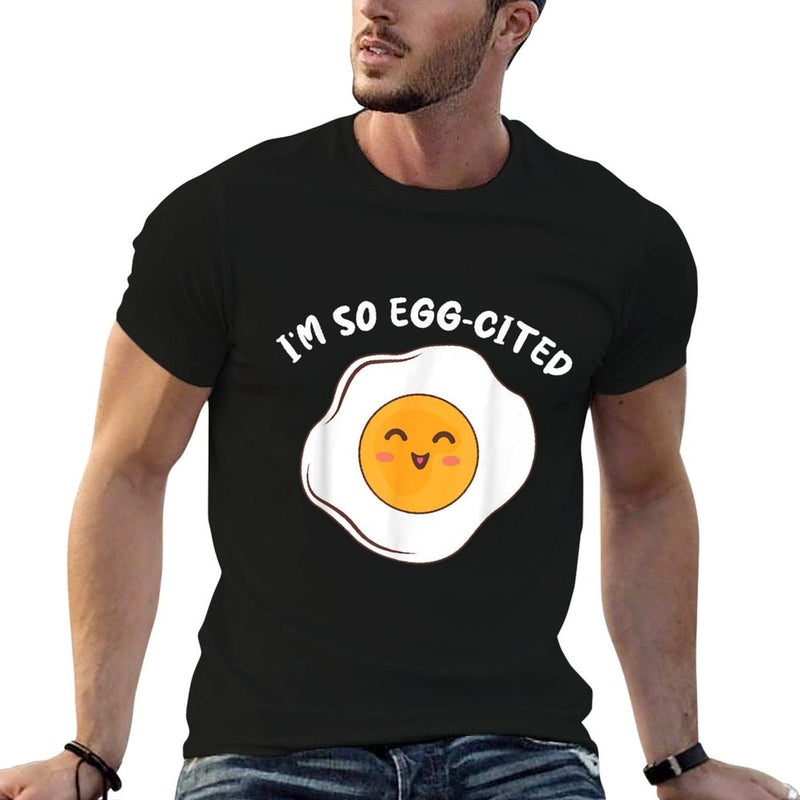 Im So Egg-Cited Breakfast Eggs Cute Fried Egg Kawaii  Lightweight T-Shirt
