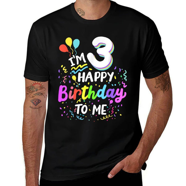I'm 3 Happy Birthday To Me Three Years Old 3rd Bday Party  Polyester Blend T-Shirt