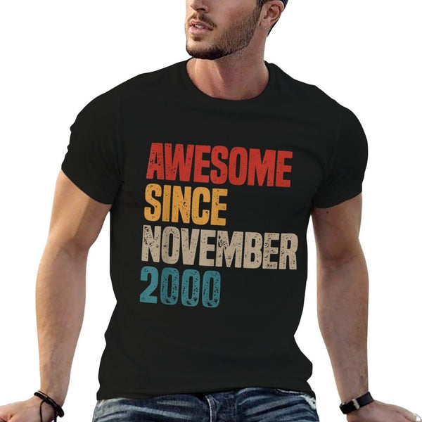 Vintage 2000 Birthday Born November 2000 21st Birthday  Odor-resistant T-Shirt