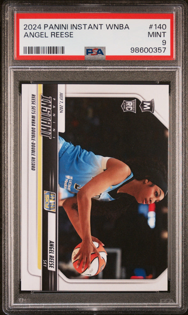 Graded 2024 Panini Instant WNBA Angel Reese #140 Rookie RC Basketball Card PSA 9 Mint