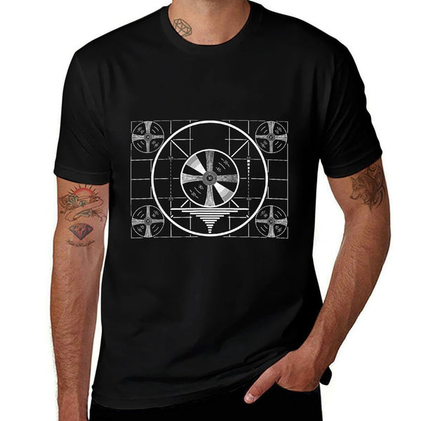 Sign Off Test Pattern Vintage Television  Moisture-wicking T-Shirt