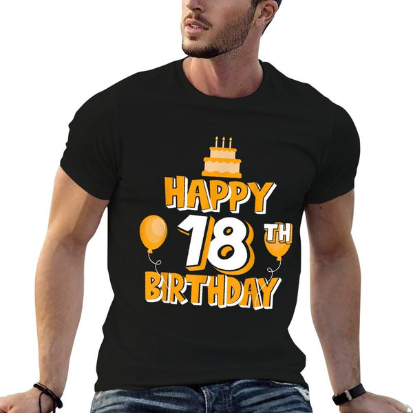 Happy 18th Birthday Party Idea For Friends  Eco-friendly Material T-Shirt