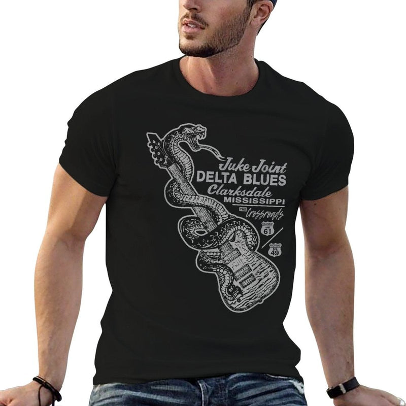 Juke Joint Delta Blues Music  Ribbed Collar T-Shirt