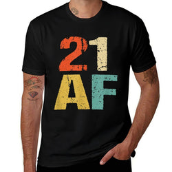 21st Birthday Vintage 21 AF Retro 21st Birthday  Eco-friendly Material T-Shirt