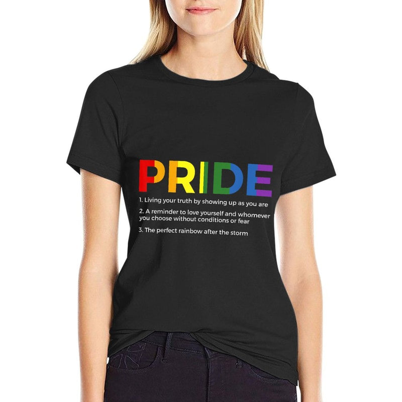 Rainbow Pride Definition Gay Rights LGBTQ+ Pride  Oversized Silhouette T-Shirt