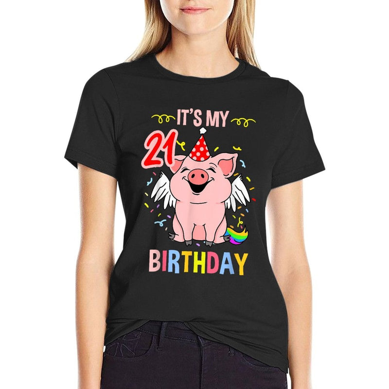Its My 21st Birthday Pig  Vintage-inspired T-Shirt