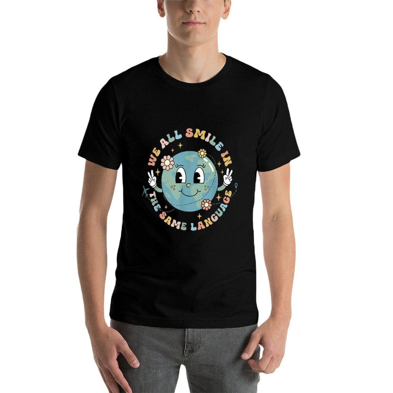 We All Smile in The Same Language ESL Multilingual Learner  Breathable T-Shirt
