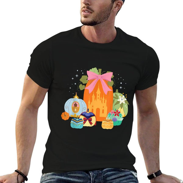 Disney Princess Pumpkins Fall Princesses And Pumpkin Castle  Durable T-Shirt