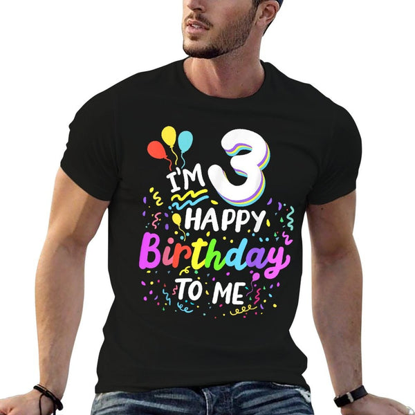 I'm 3 Happy Birthday To Me Three Years Old 3rd Bday Party  Polyester Blend T-Shirt
