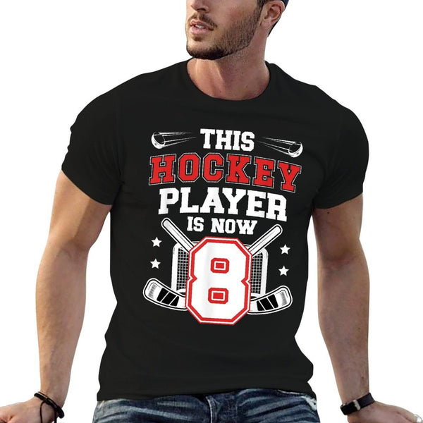 8th Ice Hockey Birthday Eight Year Old Ice Hockey Player  Affordable Price T-Shirt