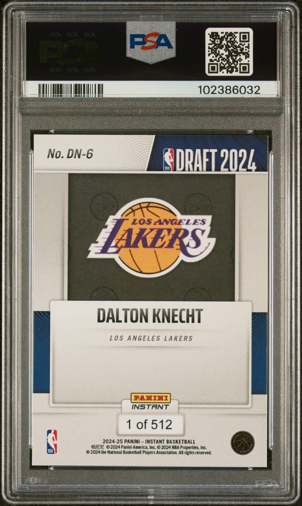 Graded 2024 Panini Instant NBA Dalton Knecht #DN6 Draft Night Rookie RC Basketball Card PSA 8 Near Mint