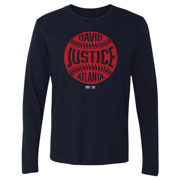 David Justice Atlanta Vintage Baseball WHT