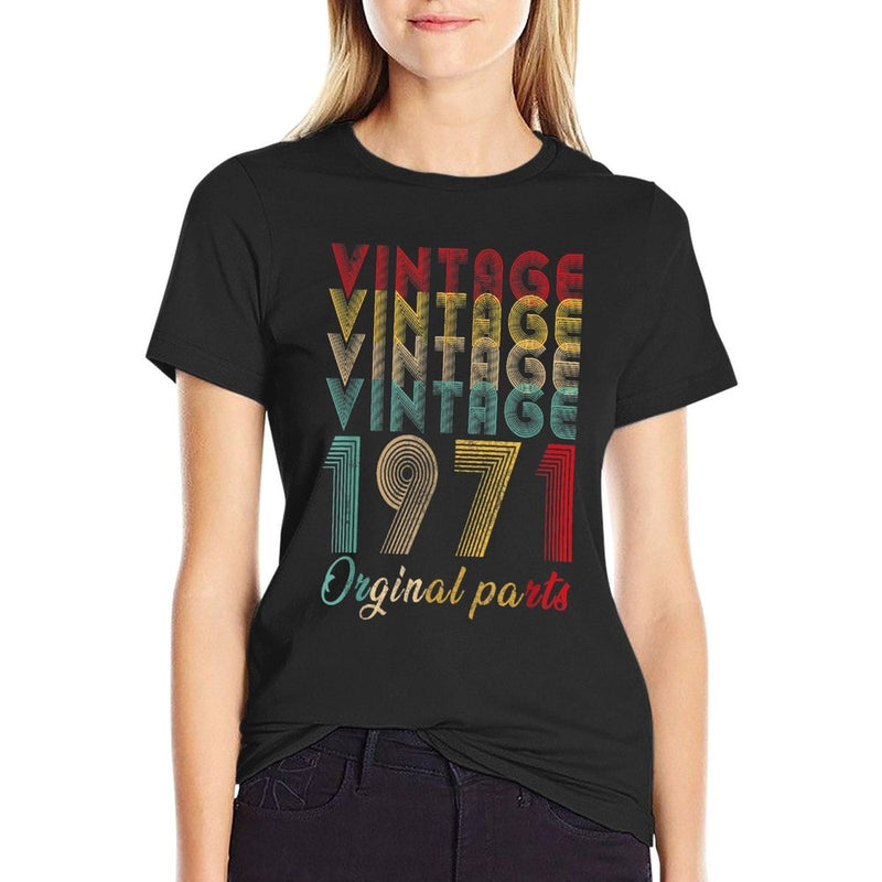 Tg Vintage Retro 1971 50th Birthday Costume Dad Gift  Eco-friendly Material T-Shirt