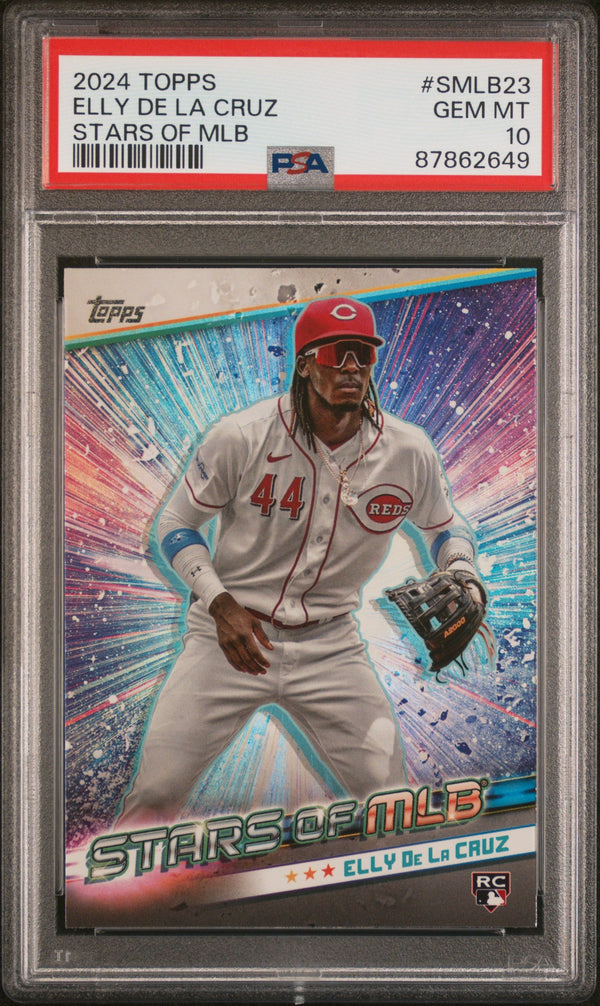 Graded 2024 Topps Elly De La Cruz #SMLB23 Stars of MLB Rookie RC Baseball Card PSA 10 Gem Mint