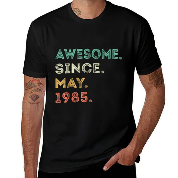 40 Years Old Awesome Since May 1985 40th Birthday  Graphic-printed T-Shirt