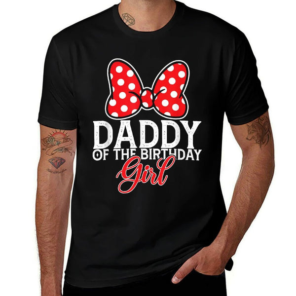 Daddy Of The Birthday Girl Cute Pink Bow Family Matching  Stretchy T-Shirt