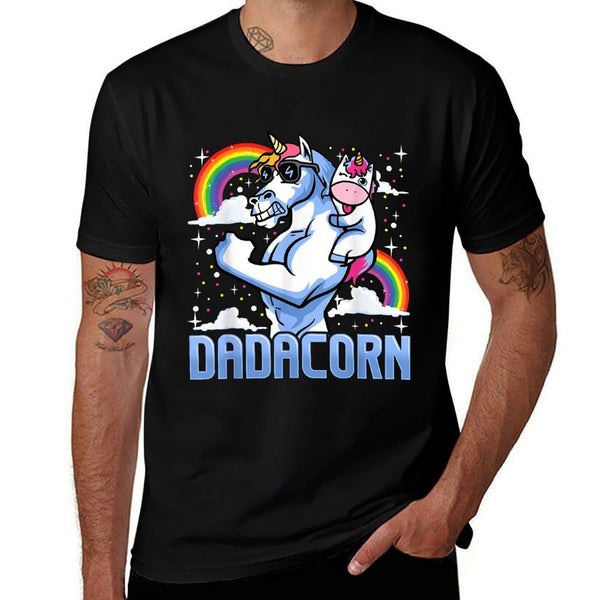 Dadacorns For Men Dadicorn Daddycorn Gifts Unicorn Dad  Easy-care T-Shirt