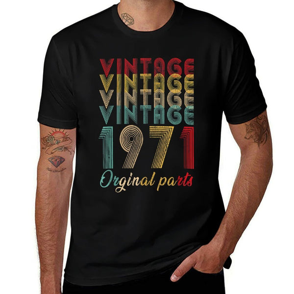 Tg Vintage Retro 1971 50th Birthday Costume Dad Gift  Eco-friendly Material T-Shirt